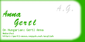 anna gertl business card